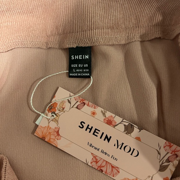 Corduroy Pink Button Up Mini Skirt - Picture 3 of 4